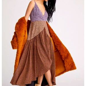 Contrast Wrap Midi Dress - HUTCH - size Small